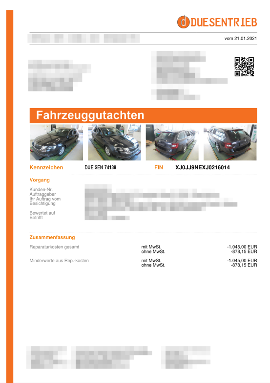 gescanntes Gutachten